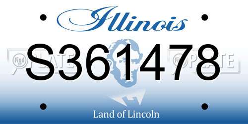 S361478 Illinois License Plate