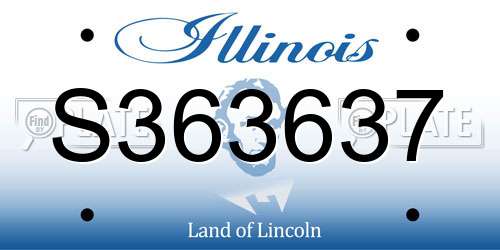 S363637 Illinois License Plate