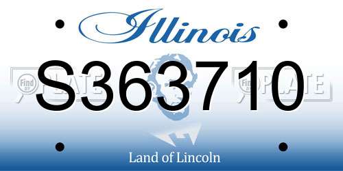 S363710 Illinois License Plate