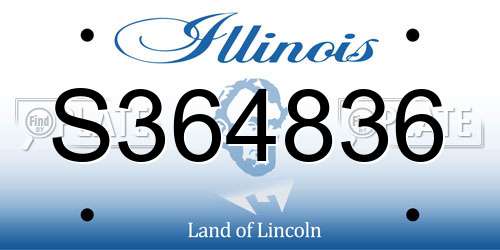 S364836 Illinois License Plate