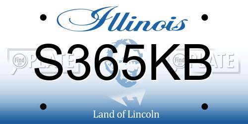 S365KB Illinois License Plate