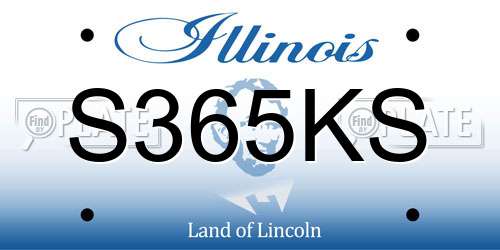 S365KS Illinois License Plate