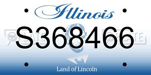 S368466 Illinois License Plate