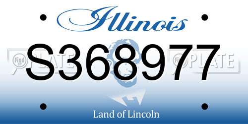 S368977 Illinois License Plate