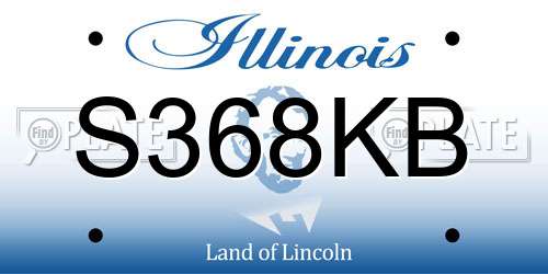 S368KB Illinois License Plate