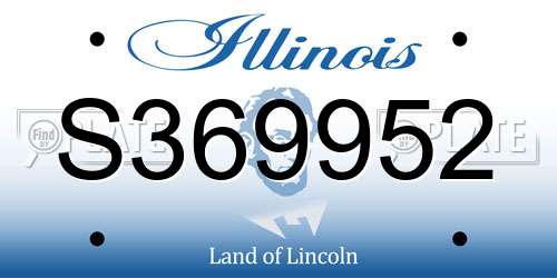 S369952 Illinois License Plate