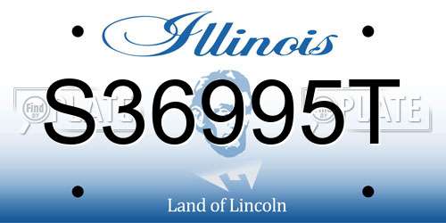 S36995T Illinois License Plate