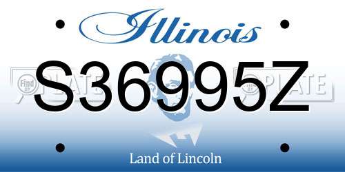 S36995Z Illinois License Plate