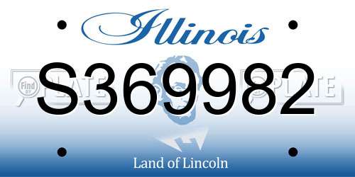 S369982 Illinois License Plate