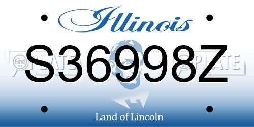 S36998Z Illinois License Plate