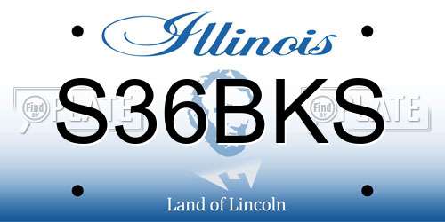 S36BKS Illinois License Plate