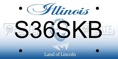 S36SKB Illinois License Plate
