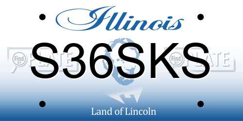 S36SKS Illinois License Plate