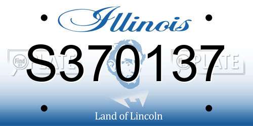 S370137 Illinois License Plate