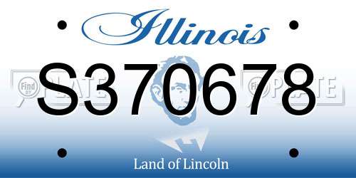 S370678 Illinois License Plate