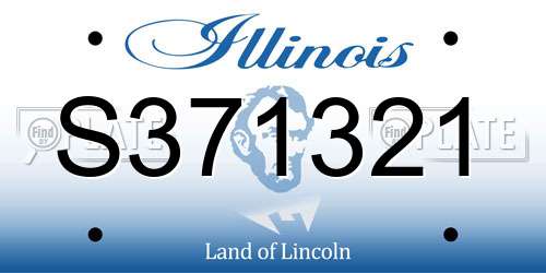 S371321 Illinois License Plate