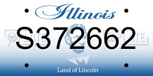 S372662 Illinois License Plate