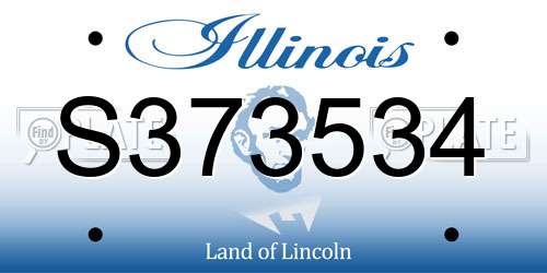 S373534 Illinois License Plate