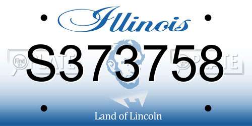 S373758 Illinois License Plate