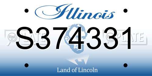 S374331 Illinois License Plate