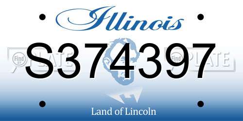 S374397 Illinois License Plate