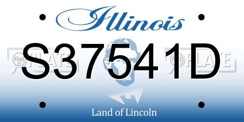S37541D Illinois License Plate