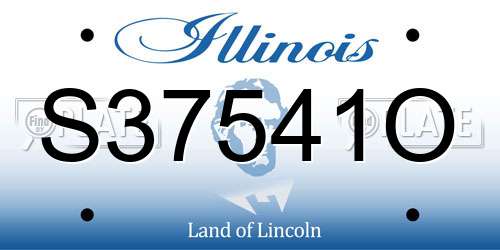 S37541O Illinois License Plate