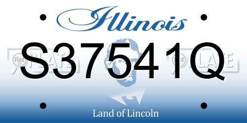 S37541Q Illinois License Plate