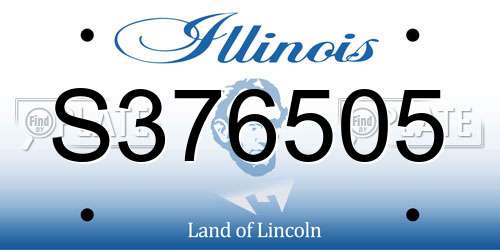 S376505 Illinois License Plate