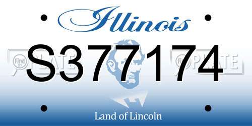 S377174 Illinois License Plate