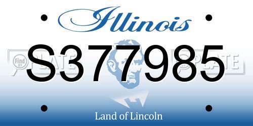 S377985 Illinois License Plate