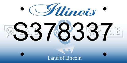 S378337 Illinois License Plate