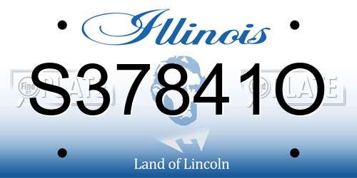 S37841O Illinois License Plate