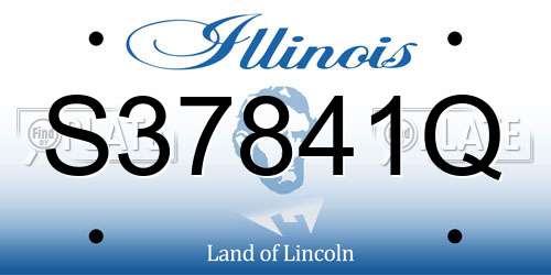 S37841Q Illinois License Plate