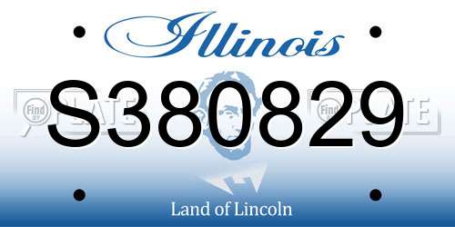 S380829 Illinois License Plate
