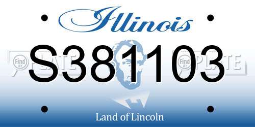 S381103 Illinois License Plate