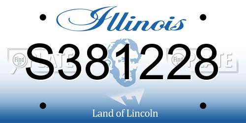 S381228 Illinois License Plate