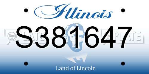 S381647 Illinois License Plate