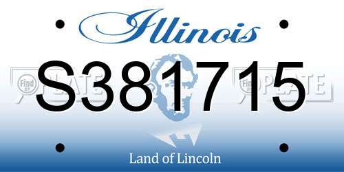 S381715 Illinois License Plate