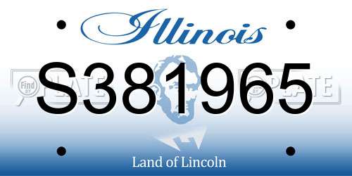 S381965 Illinois License Plate