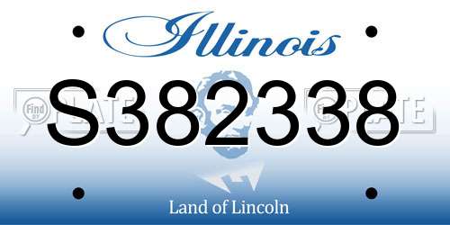 S382338 Illinois License Plate