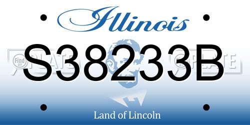 S38233B Illinois License Plate
