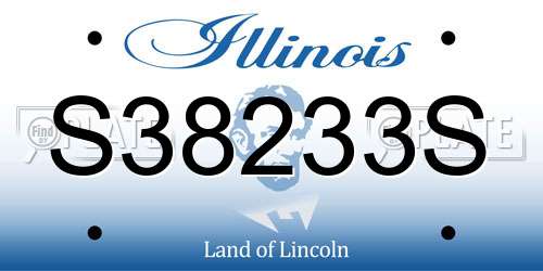 S38233S Illinois License Plate