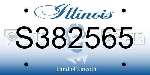 S382565 Illinois License Plate