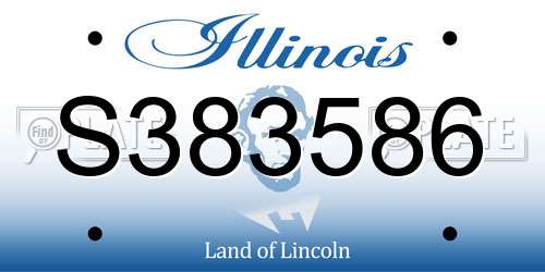 S383586 Illinois License Plate