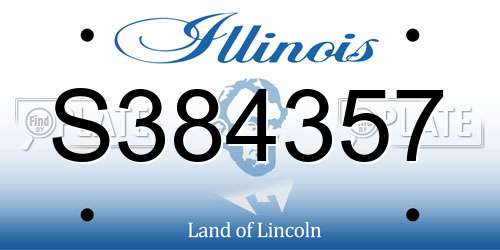 S384357 Illinois License Plate