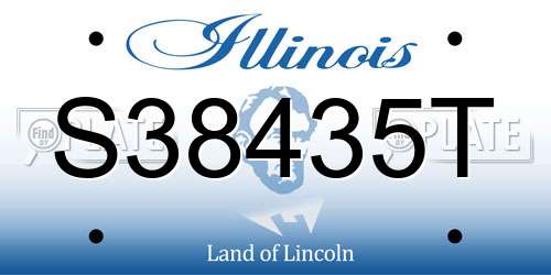 S38435T Illinois License Plate