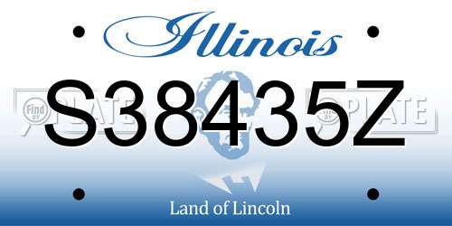 S38435Z Illinois License Plate