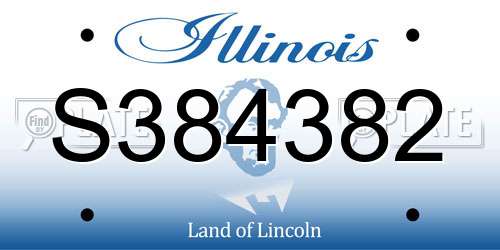 S384382 Illinois License Plate