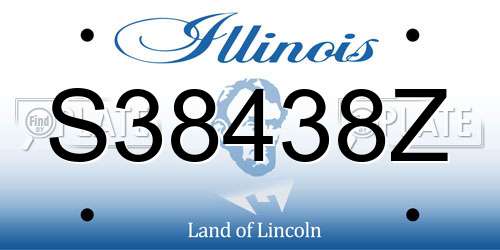 S38438Z Illinois License Plate